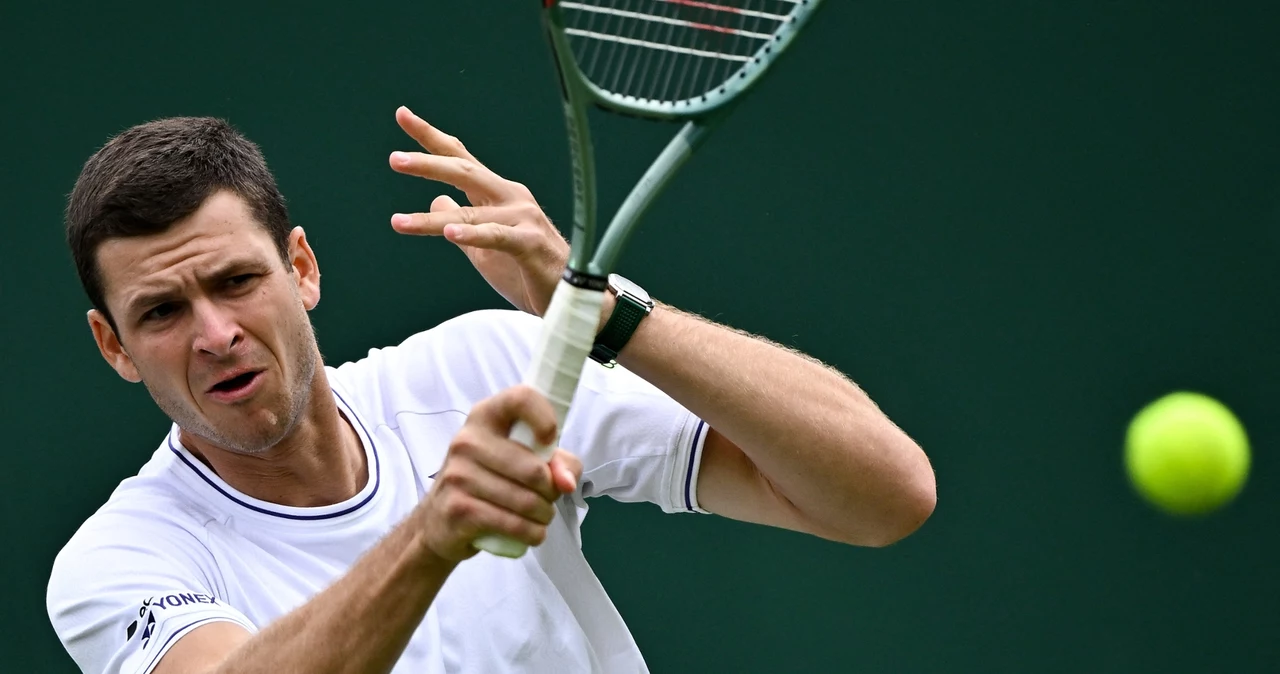 Hubert Hurkacz rywalizował z Arhurem Filsem w drugiej rundzie Wimbledonu 2024