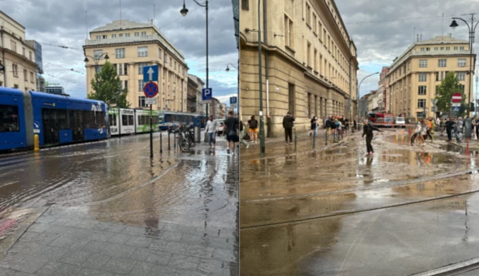 Jezioro w centrum miasta. Wielka awaria w Krakowie