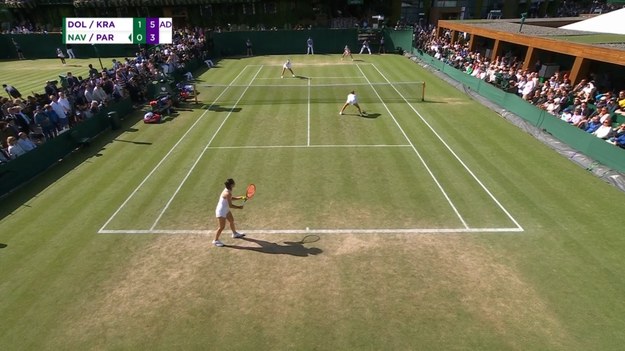 Skrót meczu Caroline Dolehide/Desirae Krawczyk vs. Emma Navarro/Diane Parry.

Transmisje z Wimbledonu można oglądać na sportowych antenach Polsatu oraz w Polsat Box Go