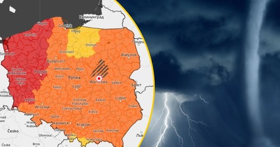 Burze, a lokalnie grad - te groźne zjawiska pogodowe mogą wystąpić dziś w kraju. W Polsce zachodniej i północno-zachodniej obowiązują ostrzeżenia trzeciego - najwyższego - stopnia, natomiast Instytut Meteorologii i Gospodarki Wodnej poinformował, że występuje małe zagrożenie trąbą powietrzną. W pozostałej części kraju obowiązują alerty pierwszego i drugiego stopnia. 