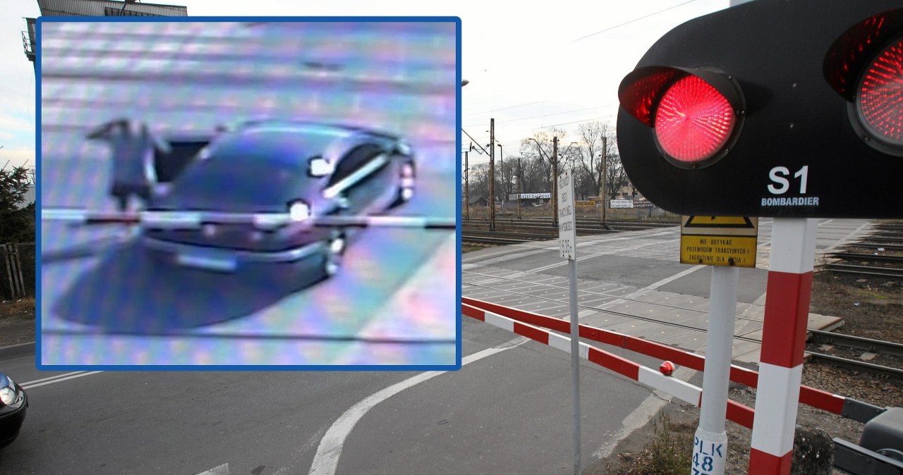 Akcja na przejeździe kolejowym. Opuścił pojazd, zaczął spacerować po torach