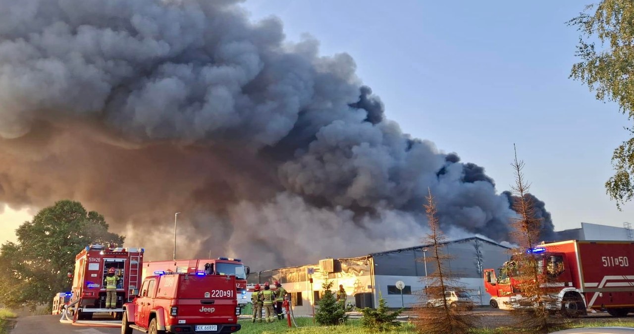  Potężny pożar w Małopolsce. Dynamika jest ogromna