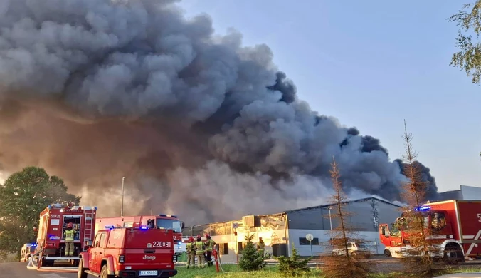 Potężny pożar w Małopolsce. "Dynamika jest ogromna"