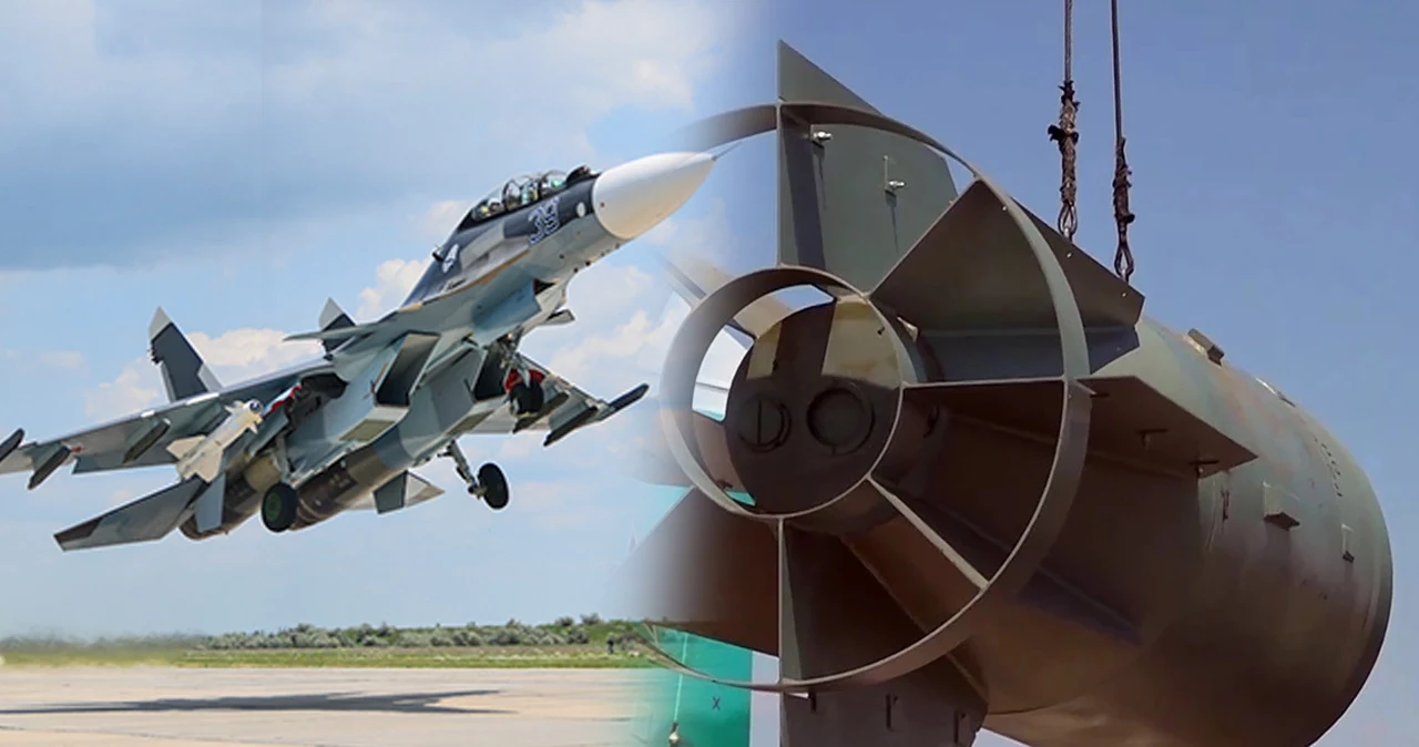 Bomba FAB-3000 na rosyjskim Su-34