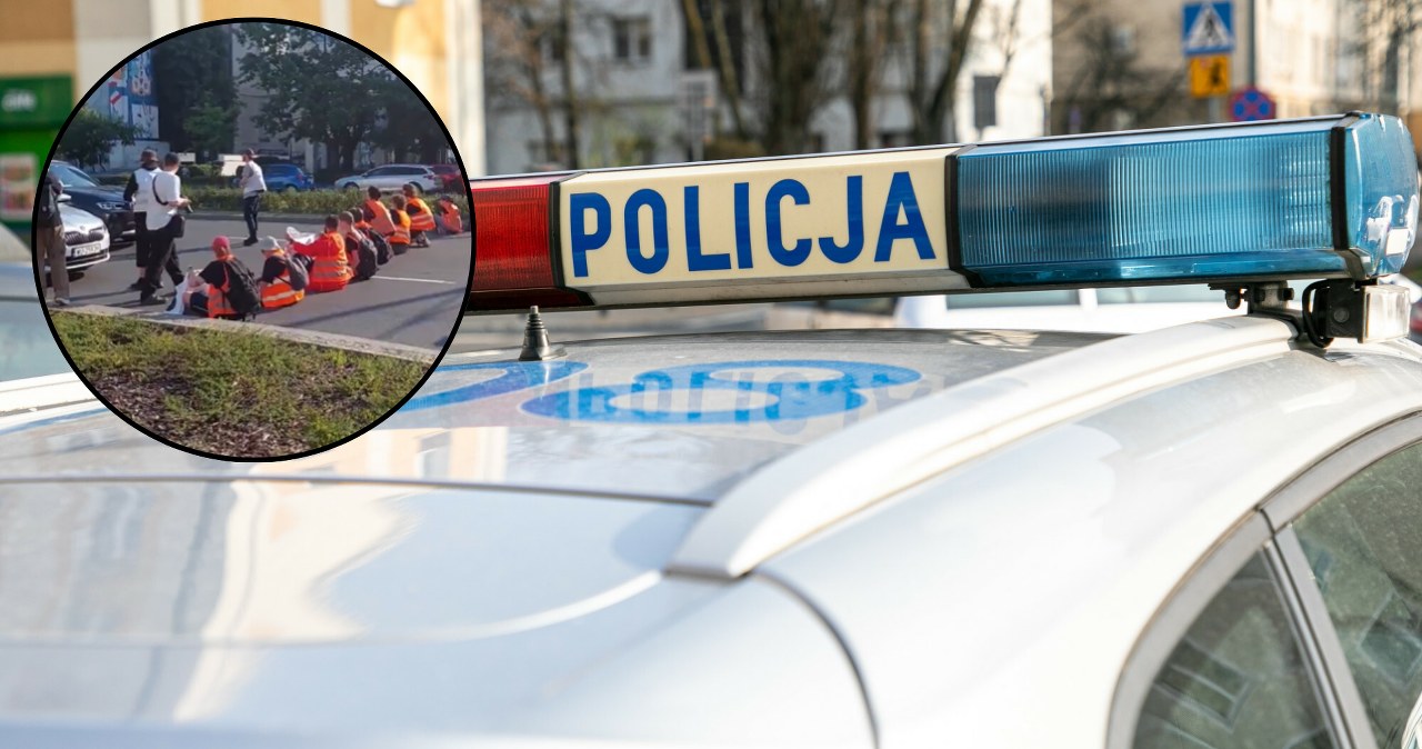 Przykleili się do asfaltu w centrum Warszawy. Aktywistów odkleiła policja