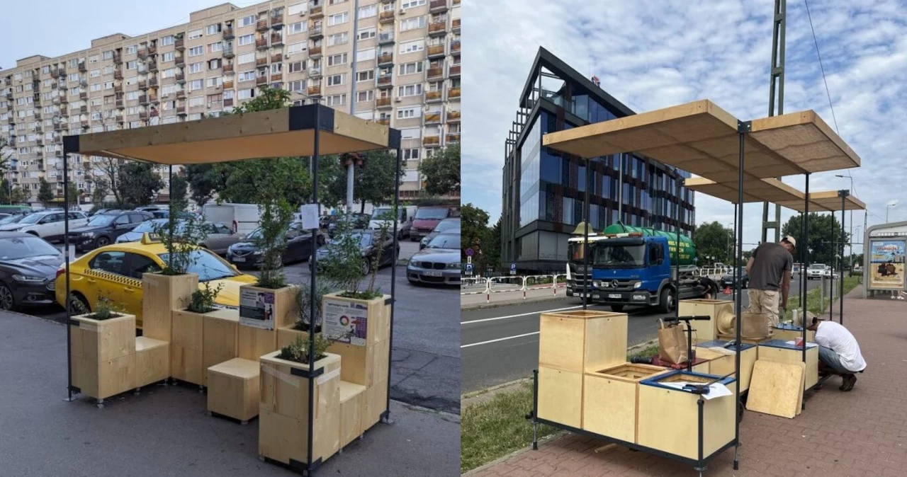  Ustawili drewniane siedziska w ramach walki z upałem. W sieci zawrzało