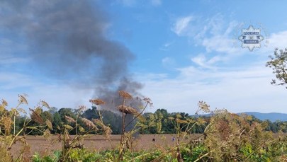 Wypadek awionetki koło Żywca. Jedna osoba nie żyje