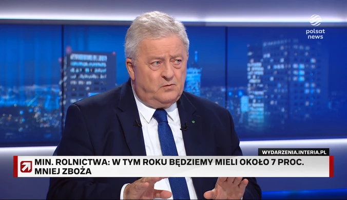 Minister rolnictwa w "Gościu Wydarzeń": Na ceny zboża nie wpływają warunki, które są w Polsce 