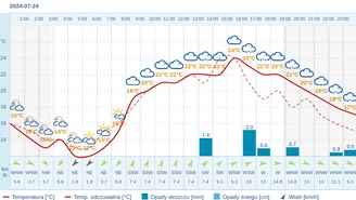 Pogoda dla Torunia na 24 lipca 2024