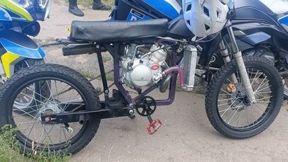 Gniezno: Ucieczka przed policją na motocyklu-samoróbce