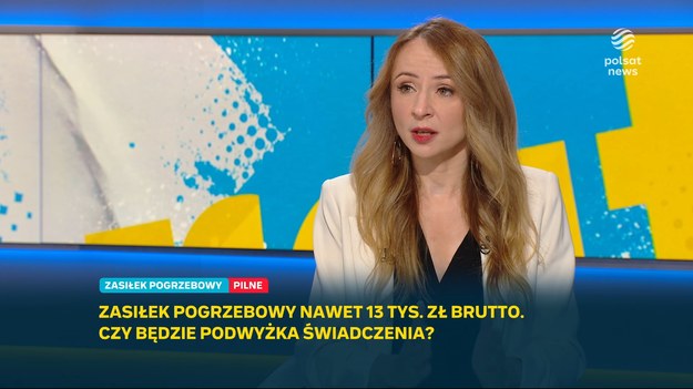 Agnieszka Dziemianowicz-Bąk mówiła też o projekcie podniesienia zasiłku pogrzebowego do siedmiu tysięcy złotych. - Będę mogła powiedzieć, że dowieźliśmy ten projekt w momencie, w którym na ustawie znajdzie się podpis prezydent - oświadczyła.Dodała jednak, że "na ten moment nie ma żadnych perturbacji". - Projekt trafi na Stały Komitet Rady Ministrów, a potem Rada Ministrów. Na ten moment nie ma zmian - podkreśliła.