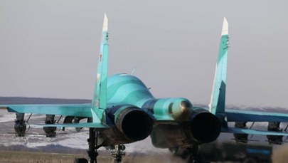 Rosyjski samolot bombowy Su-34 rozbił się podczas lotu szkoleniowego