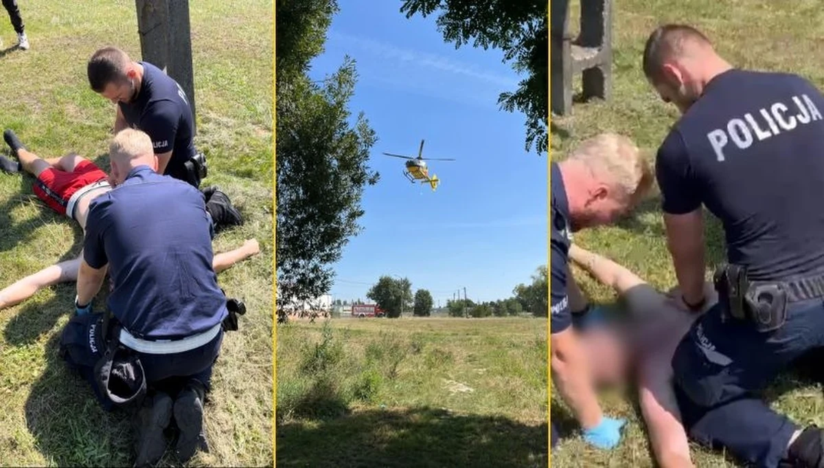 21-latek z Namysłowa na Opolszczyźnie wszedł na słup energetyczny i został porażony prądem - poinformowała policja we wtorek. Policjanci, którzy dostali zgłoszenie o nieprzytomnym młodym mężczyźnie, po przybyciu na miejsce wypadku natychmiast rozpoczęli reanimację i przywrócili mu czynności życiowe. 21-latek w ciężkim stanie został przetransportowany helikopterem do szpitala.