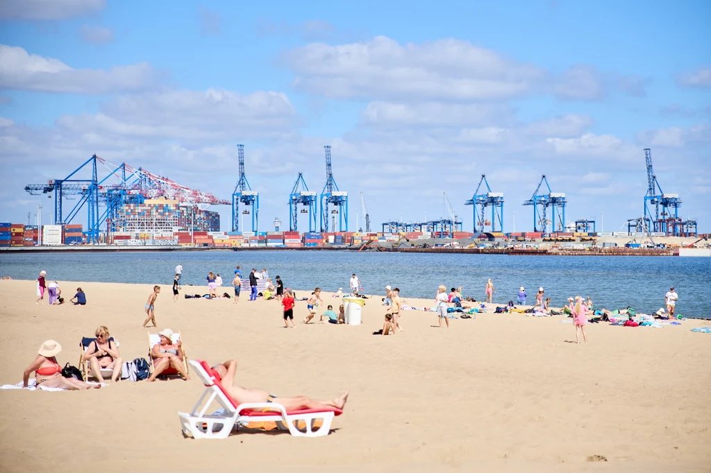 Plaża w Gdańsku, przy Morzu Bałtyckim