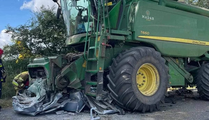 Wjechał prosto w kombajn. 18-latek nie miał żadnych szans