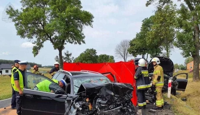 Zjechał na przeciwległy pas. Dramatyczny wypadek w Łódzkiem