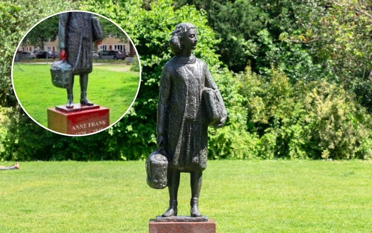 Znajdujący się w Amsterdamie pomnik Anne Frank, żydowskiej nastolatki, która zmarła w niemieckim obozie koncentracyjnym, został pomalowany farbą - informują media. Na postumencie pojawił się napis "Free Gaza", a ręce figury pomalowano na czerwono.