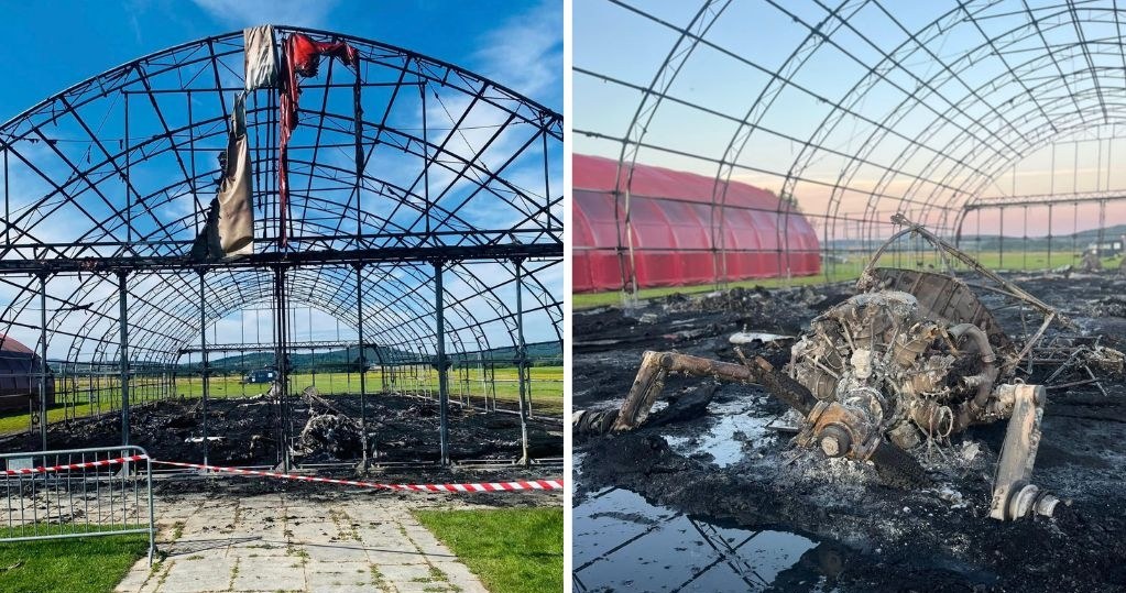 Z hangaru lotniczego nic nie zostało. W środku były szybowce