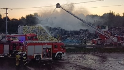 Pożar wysypiska śmieci w Choczni