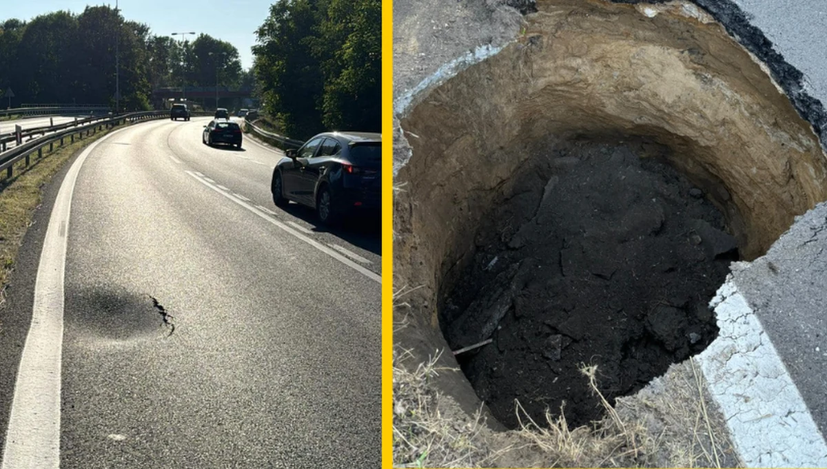 W jezdni na DK81 w Mikołowie powstało zapadlisko. Lewy pas wiślanki został wyłączony z ruchu. Nie wiadomo, jak długo potrwają utrudnienia. 