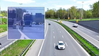 Rowerzyści na autostradzie. "Śmiech na sali z tym mandatem"