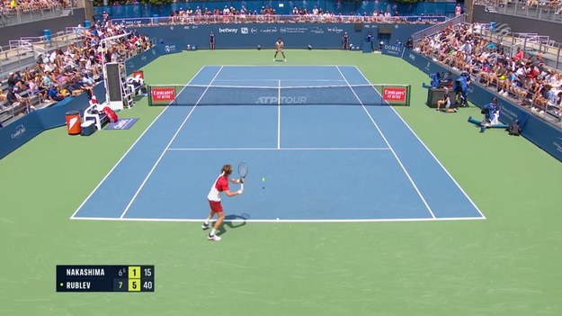 Skrót meczu Brandon Nakashima - Andrey Rublev.
