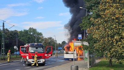 Kraków: Zapalił się autobus komunikacji miejskiej