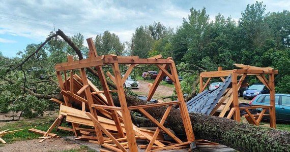 Kobieta z urazem głowy trafiła do szpitala po tym, jak w czasie sobotniej nawałnicy przewróciło się na nią drzewo. Do tego niebezpiecznego zdarzenia doszło w miejscowości Kikity na Warmii i Mazurach. Strażacy do interwencji związanych z burzami wyjeżdżali w całym województwie ponad 50 razy.