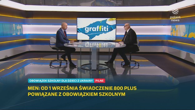 - Nie może być zgody, aby w tych programach były treści, które budują tożsamość młodych Ukraińców w oparciu o ideologię banderowską - przekonywał w "Graffiti" Piotr Zgorzelski w kontekście pakietu edukacyjnego dla młodzieży ukraińskiej w polskich szkołach.