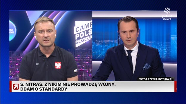 Prowadzący Dariusz Ociepa zapytał Nitrasa, czy idzie na wojnę z prezesem Polskiego Komitetu Olimpijskiego - Radosławem Piesiewiczem. - Nie, ja z nikim nie prowadzę wojny. Tylko dbam o pewnego rodzaju standardy - odpowiedział minister. - Jeżeli jakimś działaczom wydaje się, że nie będą kontrolowani, to muszę ich wyprowadzić z błędu - dodał. - Może tak wcześniej było. To są gigantyczne pieniądze publiczne. 500 mln złotych z ministerstwa na przygotowania do igrzysk w Paryżu i 90 mln ze spółek państwa do PKOl. Te środki muszą być sprawdzone - dodał. Wcześniej minister Nitras zwrócił się do NIKu o przeprowadzenie kontroli w Polskim Komitecie Olimpijskim dotyczącej wydatkowania pieniędzy z budżetu państwa i spółek skarbu państwa. Minister sportu skierował także do prezesa PKOl Radosława Piesiewicza prośbę o przedstawienie informacji na temat wynagrodzenia pobieranego przezeń z racji wykonywanej funkcji. - Ja mówię o publicznych pieniądzach. Doceni pan chyba fakt, że opina publiczna się o tym dowiedziała - zaznaczył Nitras, zwracając się bezpośrednio do prowadzącego. - Dlatego mówię o "mętnej wodzie", PKOl próbuje ukryć informacje o wydatkach - dodał. - Rezydencja prezesa PKOl w Paryżu kosztowała ponad milion złotych za dzień - zaznaczył minister sportu.