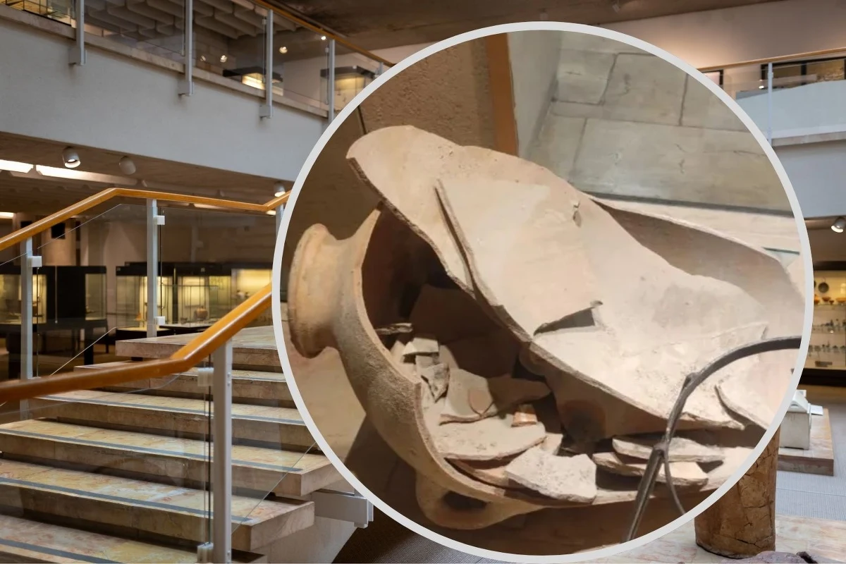 Incydent w muzeum w Hajfie w Izraelu. Dziecko podczas zwiedzania wystawy przez przypadek rozbiło dzban sprzed 3,5 tys. lat.