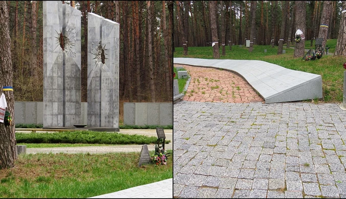 Rakieta omal nie zniszczyła polskiego cmentarza. Pożar pod Kijowem