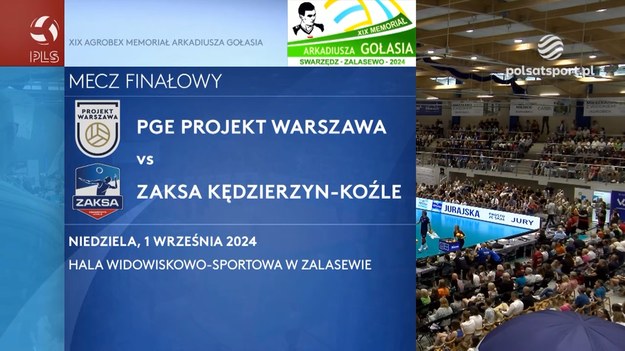 Skrót meczu PGE Projekt Warszawa - ZAKSA Kędzierzyn-Koźle - finału Agrobex Memoriału Arkadiusza Gołasia.