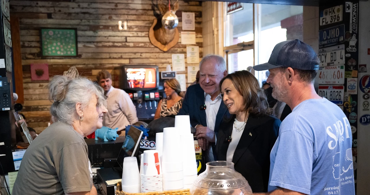 Wybory prezydenckie USA 2024. Kamala Harris i Tim Walz odwiedzają wielu drobnych przedsiębiorców