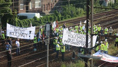 ​Związkowcy blokowali tory. Protest przeciw zwolnieniom w PKP Cargo