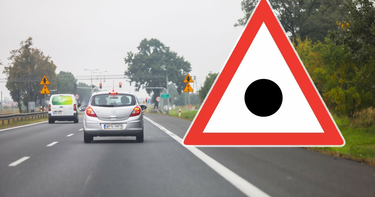 Znak ostrzegawczy z czarną kropką. Dla wielu kierowców to zagadka