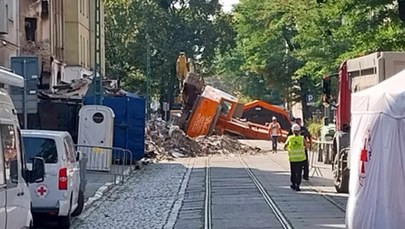 Wypadek w czasie rozbiórki kamienicy w Poznaniu