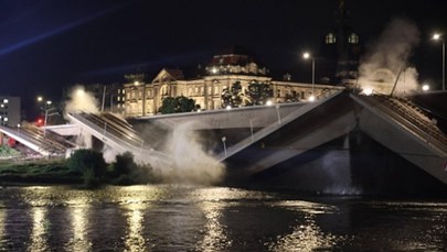 Eksplozje w Dreźnie. Trwa rozbiórka mostu Caroli [WIDEO]