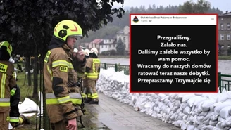 Jednostka ochotników nie wytrzymała starcia z powodzią. "Przegraliśmy"