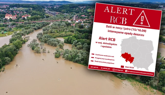 Pilny alert RCB. Ostrzeżenie dla dwóch regionów. "Nawalne opady"