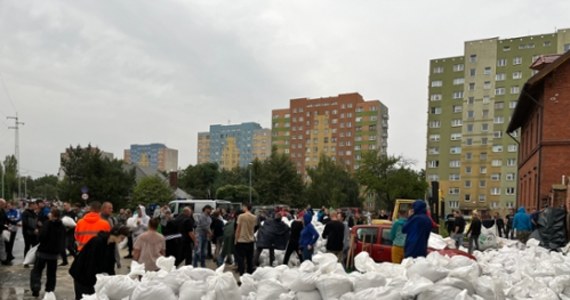 Wielka woda przypłynie do Oławy koło Wrocławia w środę w nocy. Służby spodziewają się, że kulminacja na Odrze nastąpi około godz. 3. W mieście widać ogromną mobilizację, kto może, ładuje piasek do worków, by obronić miasto przed zalaniem. "To jest miejsce, w którym żyjemy, z własnej woli tu przyszliśmy, żeby pomóc" - mówili młodzi mieszkańcy Oławy reporterce RMF FM.