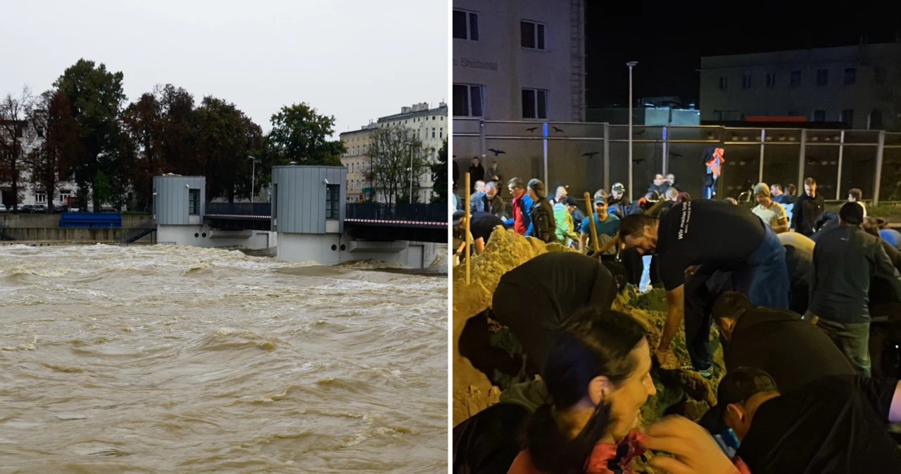 Przedstawiciele PSG Stali Nysa włączyli się w akcję umacniania wałów przeciwpowodziowych w mieście