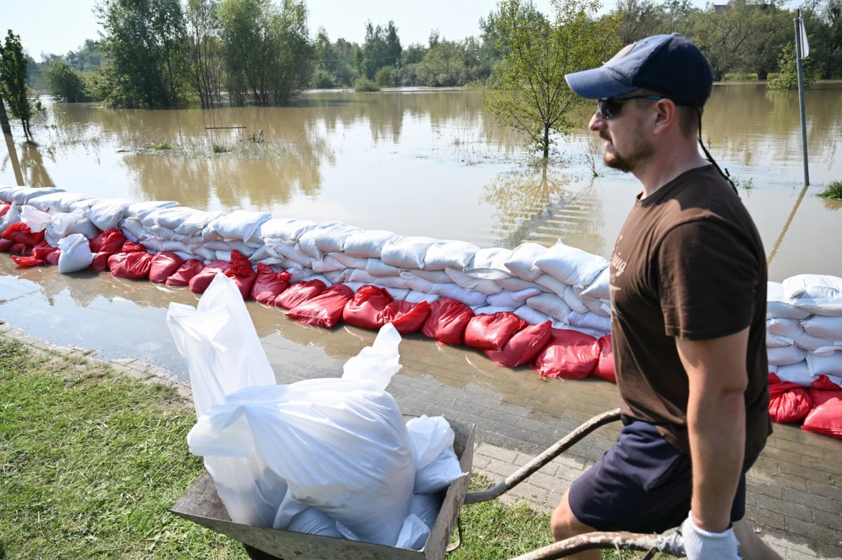 W środę przez dolnośląską Oławę przechodzi fala powodziowa na Odrze. Mieszkańcy walczą o uratowanie miasta i są pełni wiary w zwycięstwo. Wodowskaz przy ul. Chrobrego wskazał 7,4 m. W środę późnym popołudniem pojawiły się informacje, że sytuacja w mieście stabilizuje się, ale władze są zmartwione perspektywą utrzymywania się wysokiego stanu wody "przez dłuższy czas". Wieczorem mieszkańców Oławy uspokoiła szefowa Wód Polskich. "W mieście jest jeden wał, który się przelewa, ale on się przelewa na teren niezabudowany, więc to nie grozi żadnymi skutkami, jeśli chodzi o ludzi - zapewniła Joanna Kopczyńska.