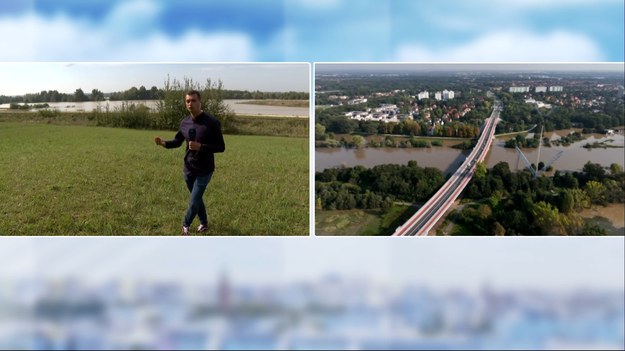 Reporter Mikołaj Mitoraj sprawdzał stan zbiornika Racibórz Dolny oraz poziom wody w nim.