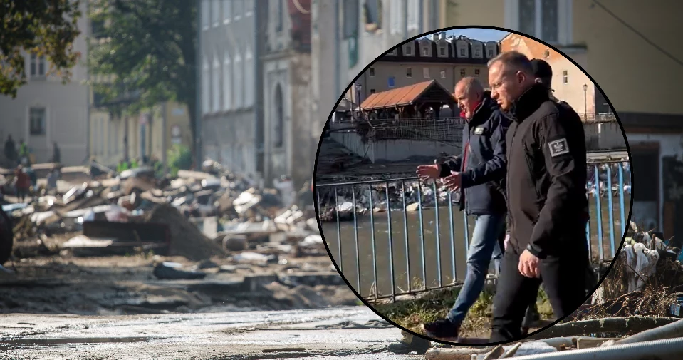 Prezydent Andrzej Duda odwiedził tereny dotknięte powodzią