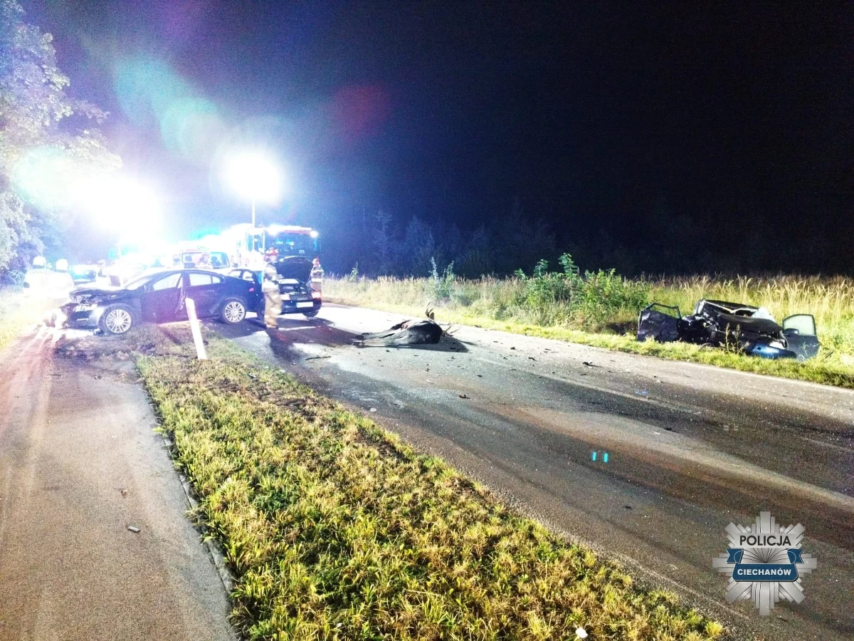 Siedem osób zostało poszkodowanych w wypadku, do którego doszło w nocy w miejscowości Bardonki k. Ciechanowa na Mazowszu po zderzeniu auta z łosiem. Kiedy kierowcy udzielano pomocy, w całą grupę wjechał kolejny samochód.