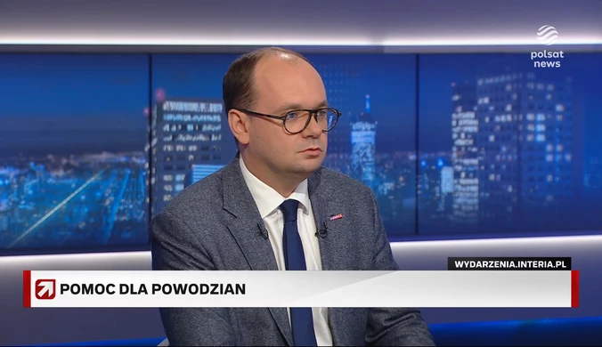 Gajewski w ''Gościu Wydarzeń'' o wypłatach zasiłków dla powodzian: Pamiętajmy, najpierw wniosek, dwa dni, decyzja
