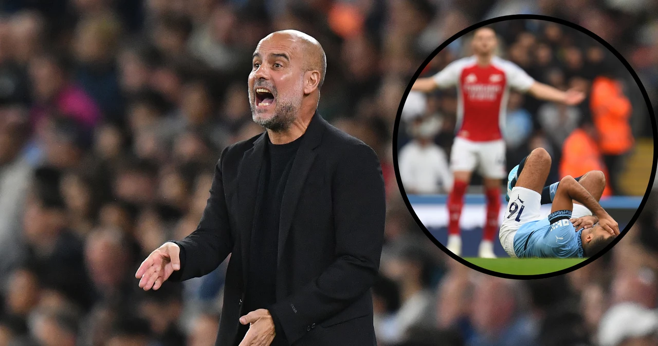 Rodri doznał poważnej kontuzji w meczu z Arsenalem. Guardiola wpadł w szał