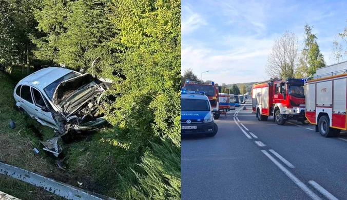 Śmiertelny wypadek na DK19. Na miejscu lądował śmigłowiec