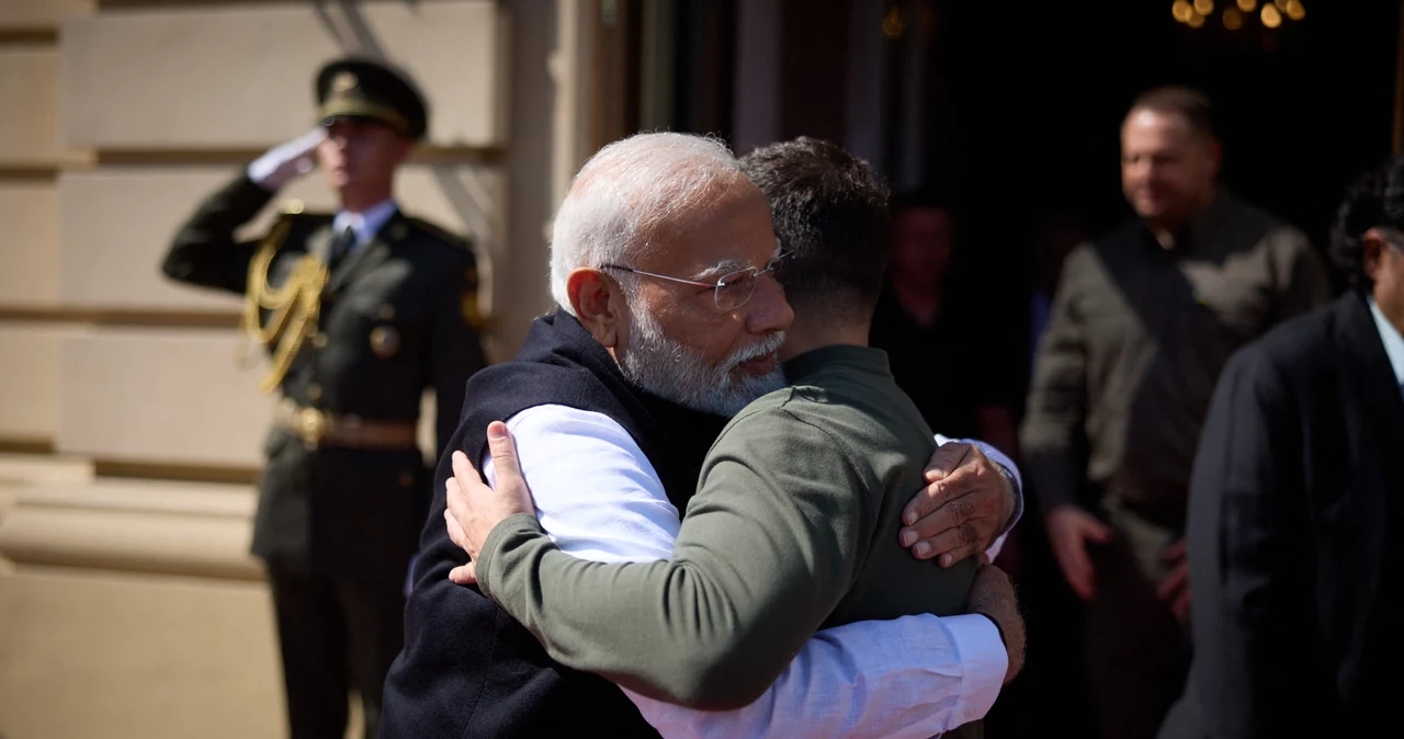 Premier Indii Narendra Modi na spotkaniu z Wołodymyrem Zełenskim